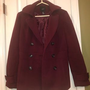 Burgundy Peacoat